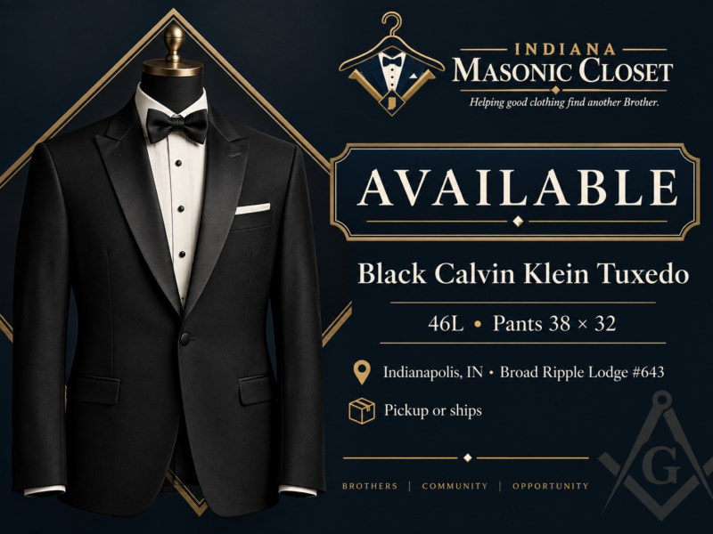 Example: Black Calvin Klein tuxedo